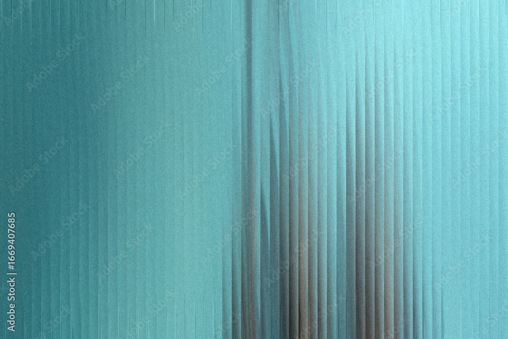 Obraz premium A textured teal background with vertical ribbed patterns and a subtle grainy effect, creating a modern and abstract visual