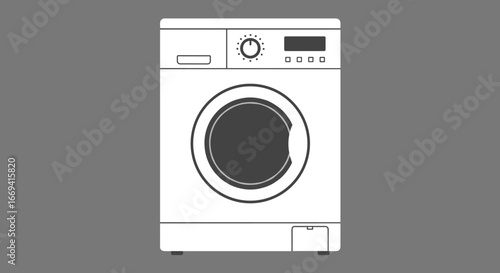 "Modern Washing Machine Illustration"