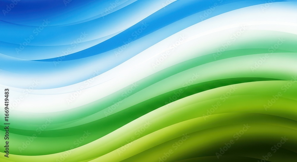 Fototapeta premium Abstract Blue Green Wave Background