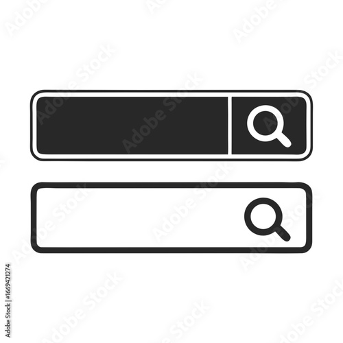 Search Bar Icon: A minimalist search bar icon, perfect for web design, UI/UX projects, and digital interfaces.