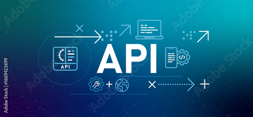 Application Programming Interface API different applications communicate and exchange data illustration role of API in modern software development and connectivity