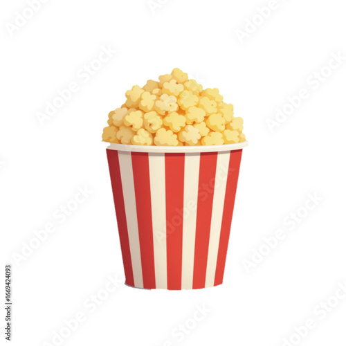 Vector illustration of popcorn in packaging