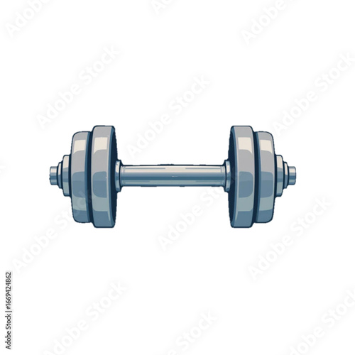 Flat colored gym equipment vector illustration with transparent background 