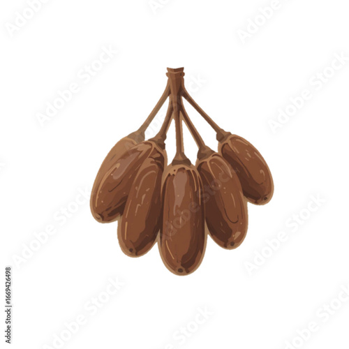 Flat colored dates with transparent background 