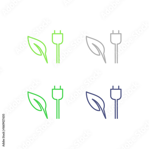 ELECTRICITY POWER ADAPTER SIGN SYMBOL LOGO VECTOR