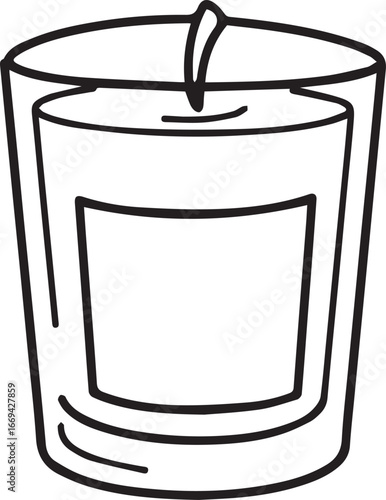 Relaxing aromatherapy candle illustration for wellness concepts and spa designs, bringing a calming ambiance to your creative projects, originally a vector graphic