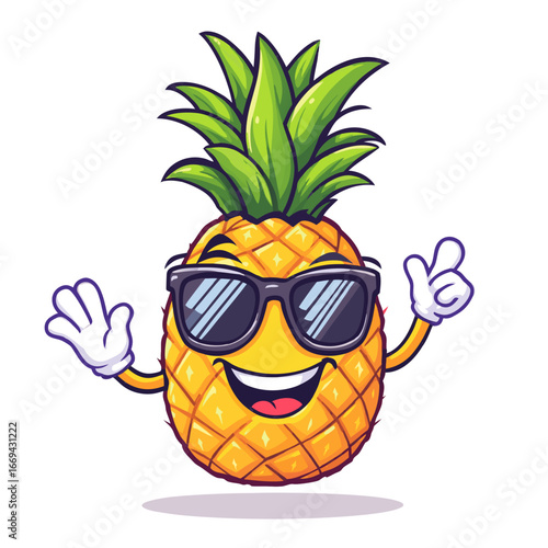 funny pineapple cartoon