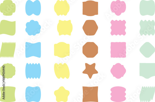Blank labels, Badge and stickers with white background. Price tag, quality tag design elements to reuse on media and web. Editable vector, EPS 10.