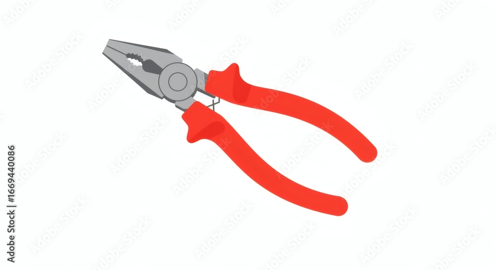Fototapeta premium Handy Red Pliers Tool for Gripping, Cutting, and Repairing in Household and Professional Projects