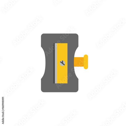 Yellow and Grey Pencil Sharpener Illustration