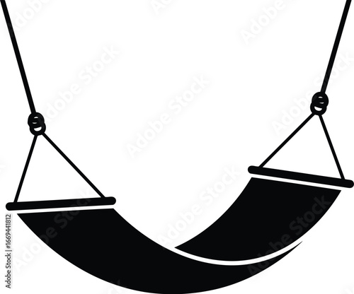 Vector art of a comfortable hammock, perfect for relaxing and enjoying the summer