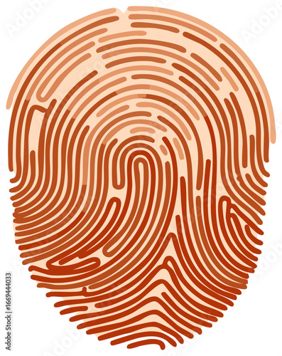 Fingerprint Pattern Illustration Digital Identity Authentication Concept