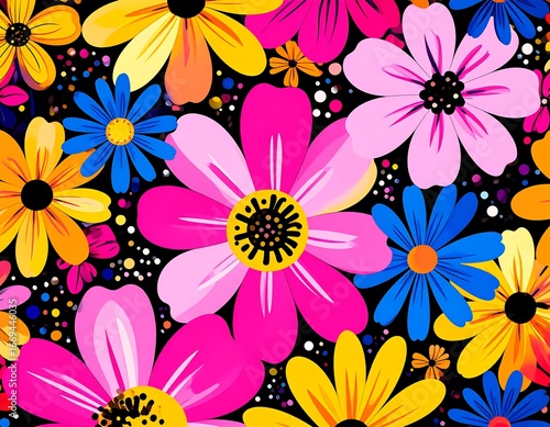 Vibrant flower pattern