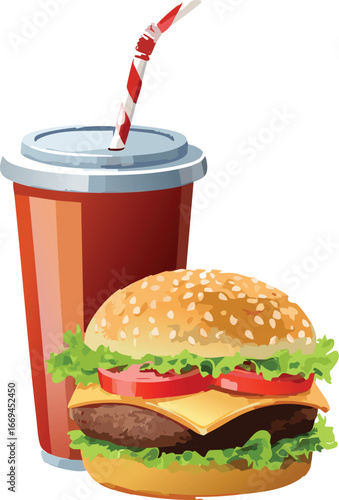hamburger and cola