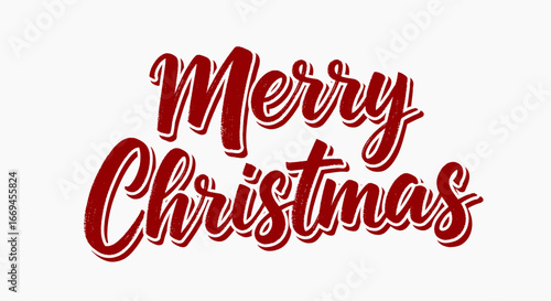 Merry Christmas festive greeting in elegant brush script, perfect for holiday cards, seasonal promotions, and celebratory designs, evoking joy and warmth.
