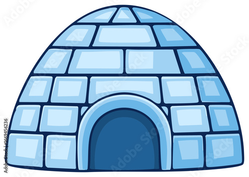Ice Igloo Cartoon Structure Arctic Housing North Pole Architecture