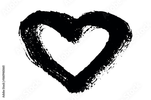 Simple hand drawn heart drawing illustration Scribble heart doodle Love clipart