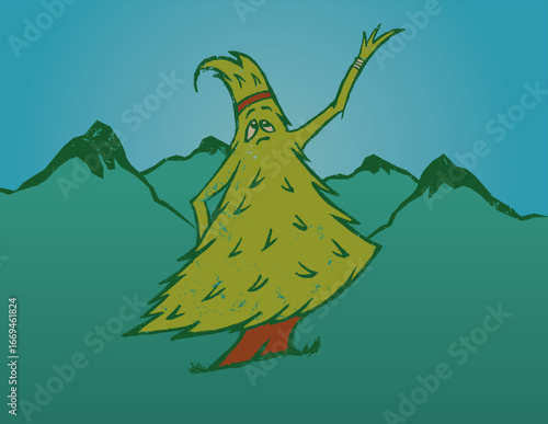Retro Pine Tree