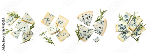 Wallpaper Mural Set of Blue Cheese Isolated on Transparent Background. PNG.  Torontodigital.ca