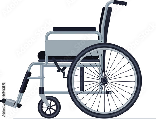 Illustration of a wheelchair for disabled people