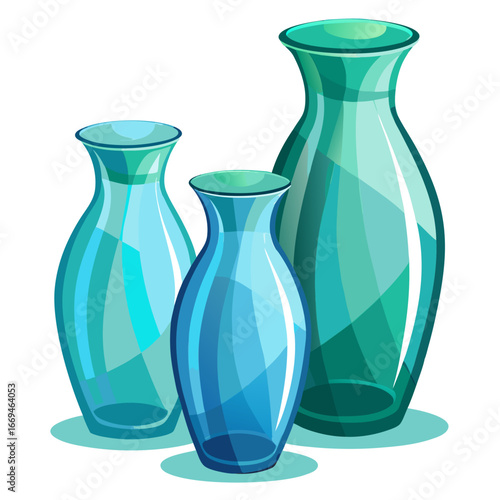 blue glass vase