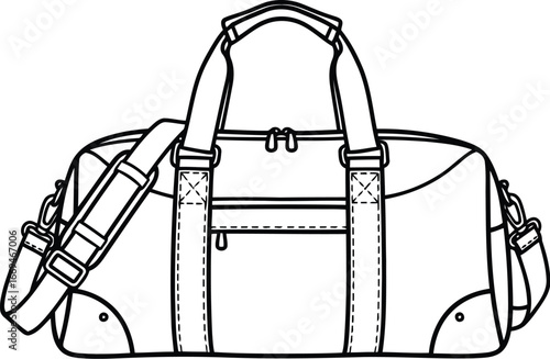 Illustration of a duffel bag, a versatile travel accessory