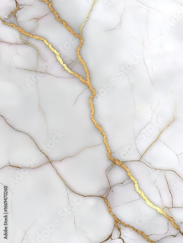 top-down view of a seamless white marble surface, smooth and polished texture, with elegant gold inlays and fine metallic veining, subtle