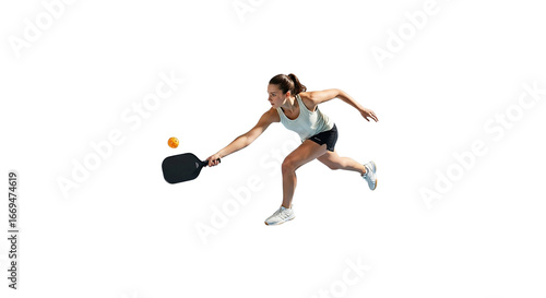 young woman jumping in joy