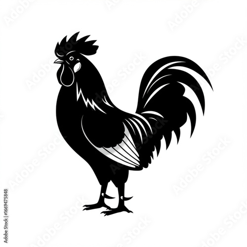 "Funny cartoon chicken vector illustration with exaggerated features, ideal for playful designs, children’s content, and humorous creative graphic projects."
