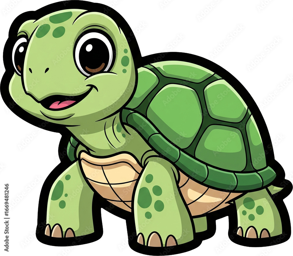 Obraz premium Cute turtle character