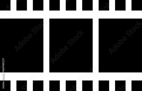 Black cinema film strip