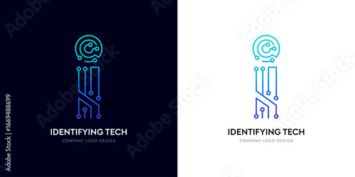 ็H letter network logo design for identify tech innovation company. Futuristic typographic alphabet logo, Data technology corporate brand circuit vector. Future gradient electric line cyber text.
