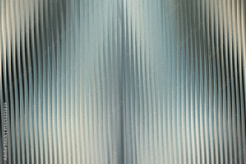 Obraz premium A textured metallic surface with vertical ribbed patterns, featuring a gradient of light and shadow