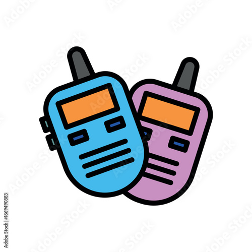 walkie talkie icon vector design template elegant style