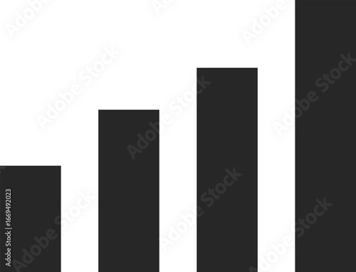 Bar graph showing increasing trends in data