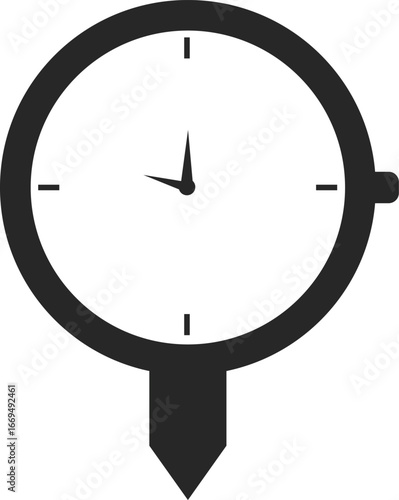 Clock location pin icon showing nine oclock