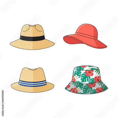 Stylish Beach Hat Summer Sun Protection