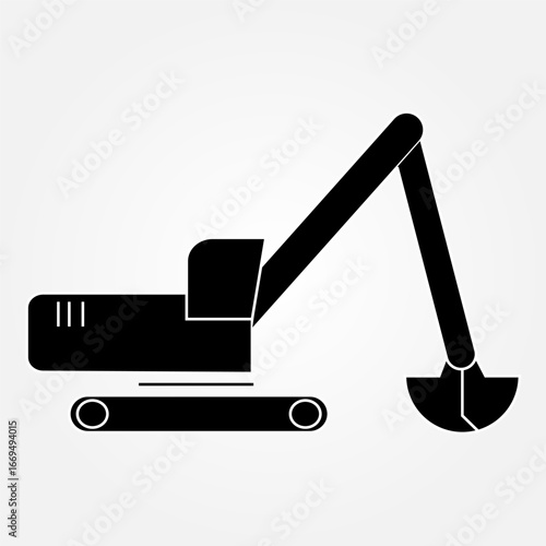 clamshell excavator icon symbol illustration vector eps10 logo template design pattern seamless bright minimal design flat design realistic style simple design modern design
