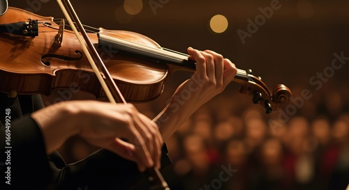Orchestra Musician Playing the Violin







