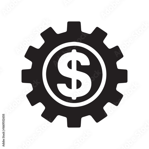 Gear and Dollar Business Concept
