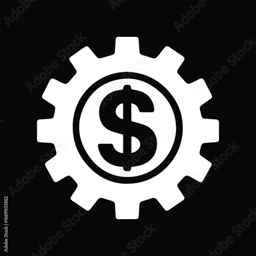 Gear and Dollar Business Concept