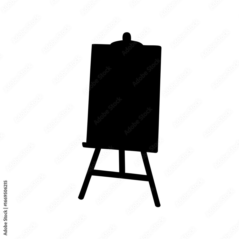 custom made wallpaper toronto digitalBlack silhouette illustration of an artist's easel for painting and display