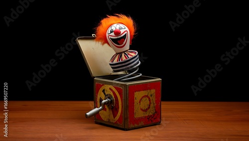 Creepy Clown Springs Out of a Vintage Jack in the Box Toy Surprise