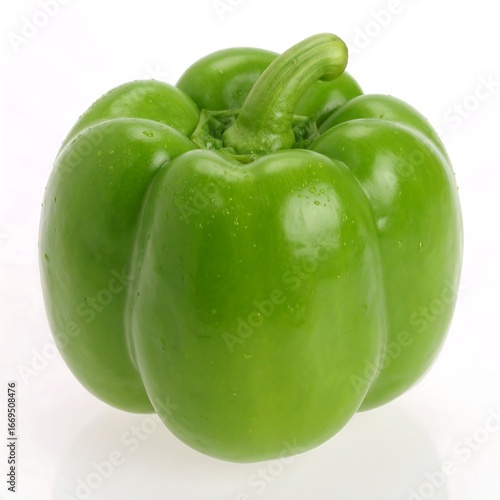 Vibrant green bell pepper