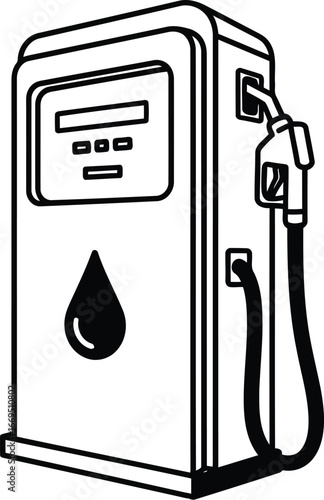 Illustration of a gas pump, representing fuel and transportation