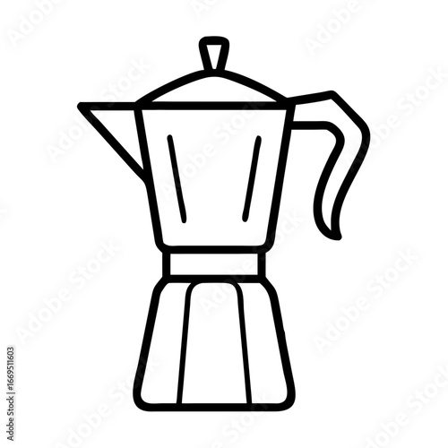 Coffee Culture moka pot icon transparent background
