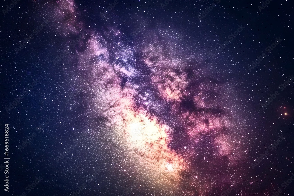 Fototapeta premium Bright, dense galaxy in deep space.