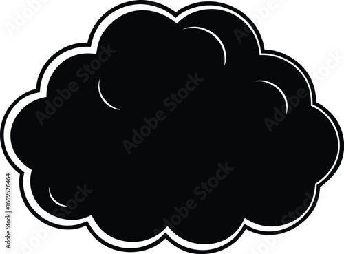 Cloud weather phenomena doodle linear cartoon coloring book