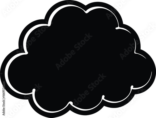 Cloud weather phenomena doodle linear cartoon coloring book