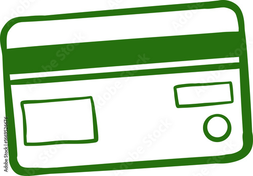 Doodle Style Credit Card Illustration